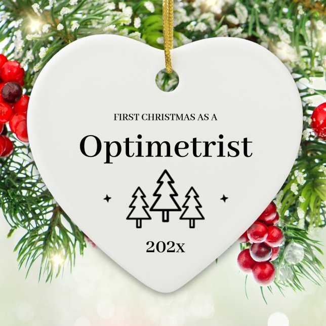 Optimist First Christmas Keramik Ornament (Optimetrist First Christmas Ceramic Ornament
)