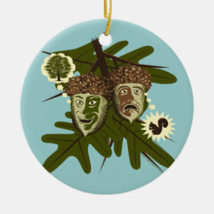 Optimist oder Pessimist? Keramik Ornament