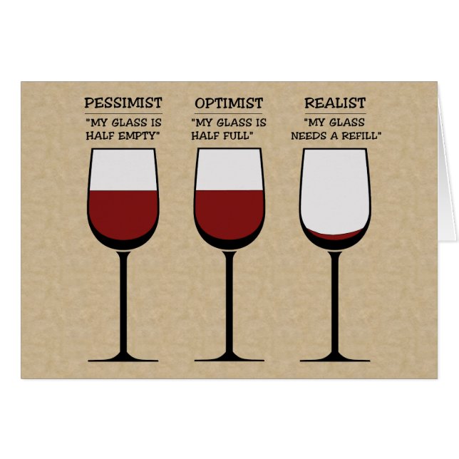 Optimist-Pessimist-und Realist-Überraschung (Vorderseite (Horizontal))