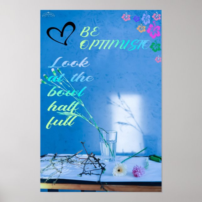 optimistisch sein. Neujahr. Poster (Vorne)