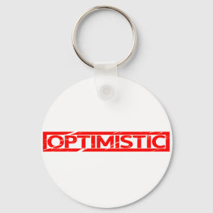 Optimistische Briefmarke Schlüsselanhänger