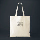 Optimized For Depth Minimalist Industrial Tragetasche<br><div class="desc">Carry your focus tools with intent. A durable, heavy-weight cotton tote featuring the "Optimized For Depth" design—ideal for transporting hardware and tactical gear.</div>