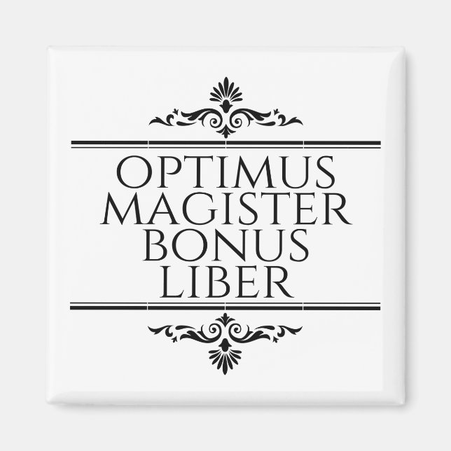 Optimus Magister Bonus Liber Magnet (Vorne)