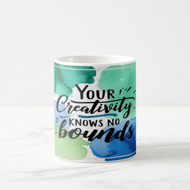 Option "Kreativität kennt keine Grenzen" 4 Kaffeetasse (Mittel)