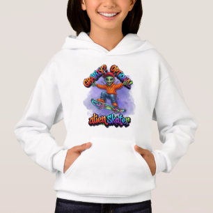 Optional Gravity Alien Skater Hoverboard Weltraum Hoodie