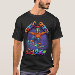 Optional Gravity Alien Skater Hoverboard Weltraum T-Shirt