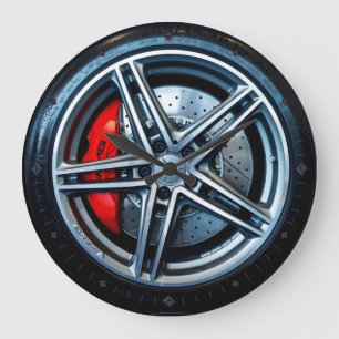 Optionen für Alloy Wheel 1-Wall-Uhren Große Wanduhr