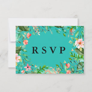 Optionen für tropische botanische Hochzeiten RSVP 