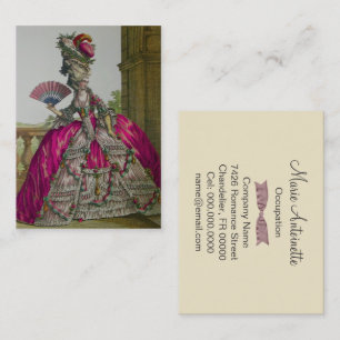OPTIONEN VON Königin Marie Antoinette PAPER/GRÖS Visitenkarte