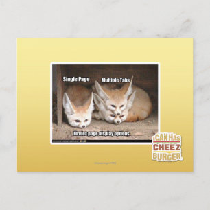 Optionen zur Seitendarstellung Postkarte