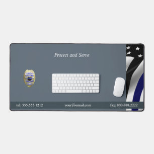 Options de Badge de Ligne Bleue Mince 4