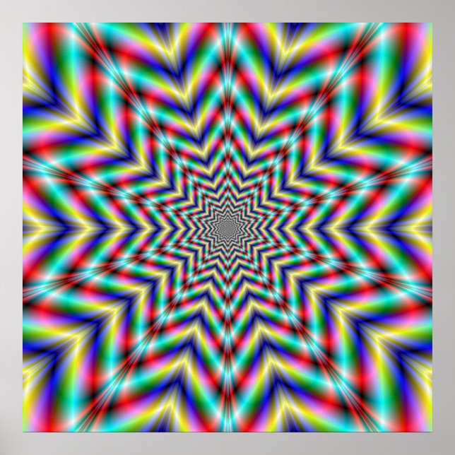 Optisch herausforderndes Star-Poster Poster (Vorne)