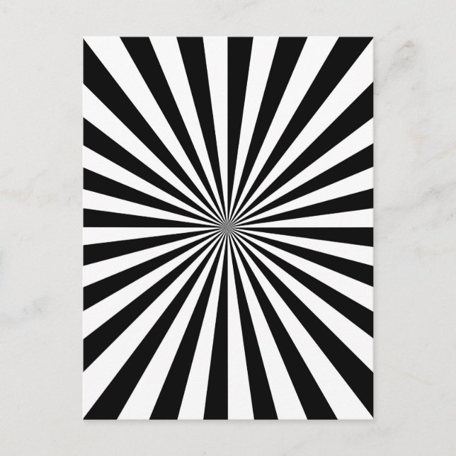 Optische Burst Spinning Wheel Design Postkarte (Vorderseite)