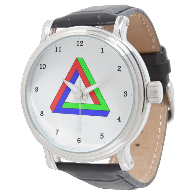 optische Dreieck-Illustration Armbanduhr (Schrägansicht)