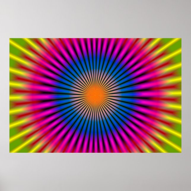OPTISCHE HYPNO-DISKUSSION RECTANGULAR POSTER (Vorne)