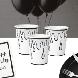 Optische Illusion 2D Comic Geburtstagspartei Pappbecher