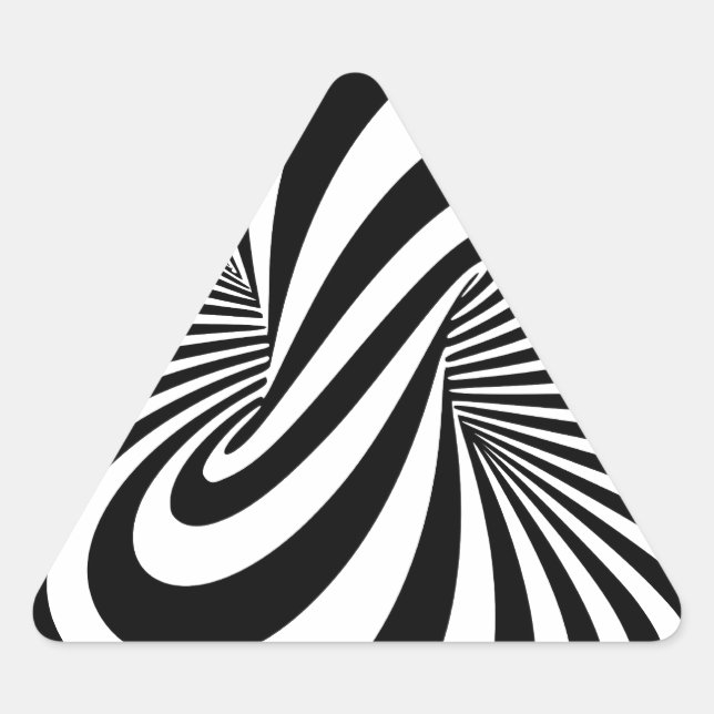 Optische Illusion 3D Spirale Dreieckiger Aufkleber (Vorderseite)