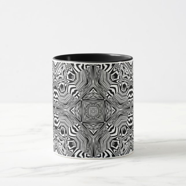 Optische Illusion 4 Abstraktes Design Tasse (Zentrum)