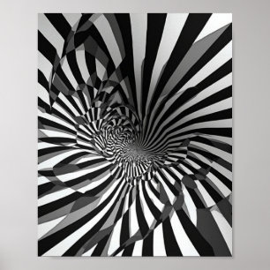 Optische Illusion Abstrakte Wandkunst mit Geometri Poster