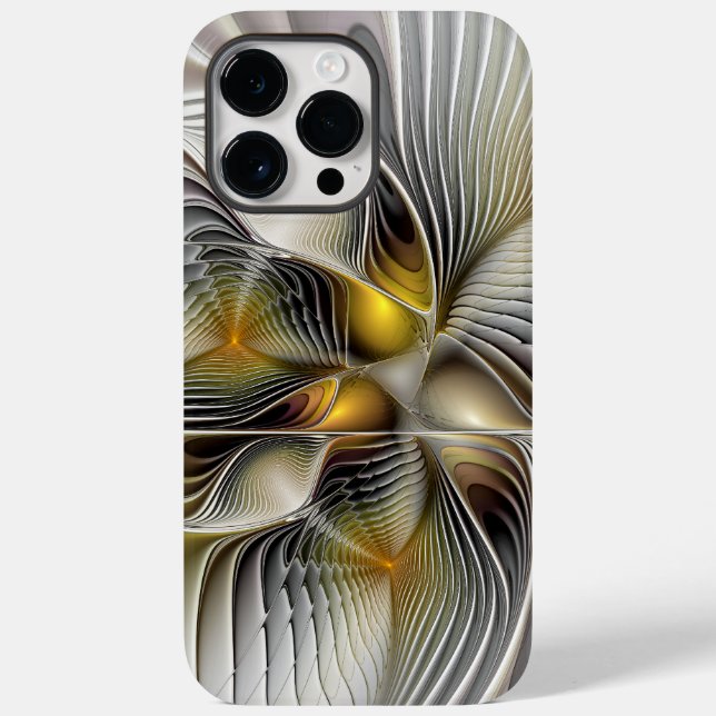 Optische Illusion Abstraktes 3D-Fraktal mit Tiefe Case-Mate iPhone 14 Pro Max Hülle (Rückseite)
