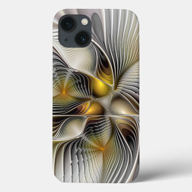 Optische Illusion Abstraktes 3D-Fraktal mit Tiefe Case-Mate iPhone Hülle (Rückseite)