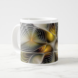 Optische Illusion Abstraktes 3D-Fraktal mit Tiefe Jumbo-Tasse