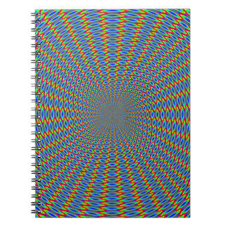 Optische Illusion abstraktes Design. Notizblock