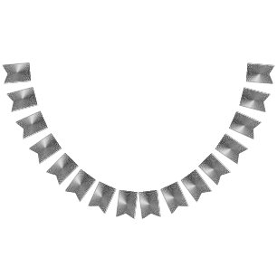 Optische Illusion Angellglanz NOIR Silber/Weiß Wimpelkette