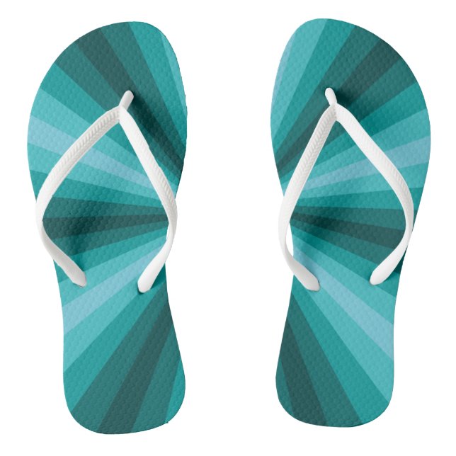 optische Illusion Aqua Flip Flops (Fußbett)