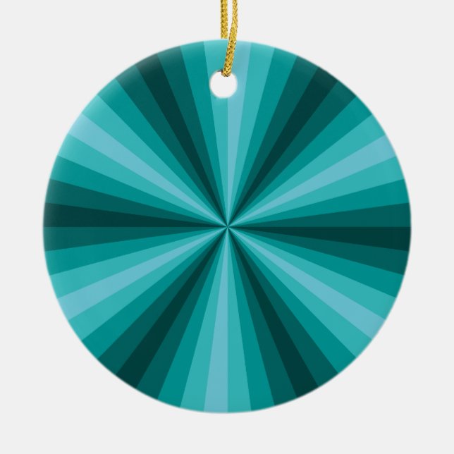 optische Illusion Aqua-Ornament Keramikornament (Vorne)