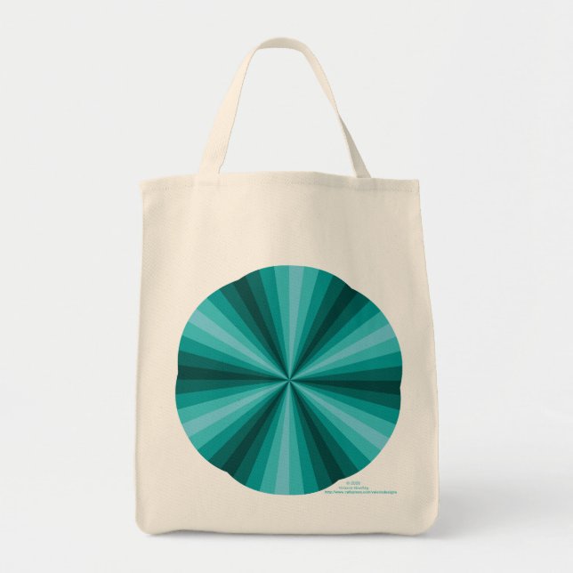 optische Illusion Aqua Tote Tasche (Vorne)