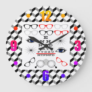 Optische Illusion Augendiagramm Ärzteschaft Optik Große Wanduhr