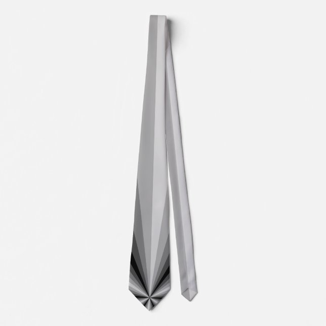 Optische Illusion Black Men's Neck Tie Krawatte (Vorderseite)