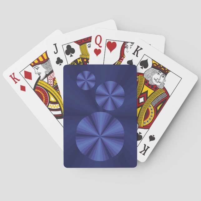 Optische Illusion Blaue klassische Spielkarten (Rückseite)