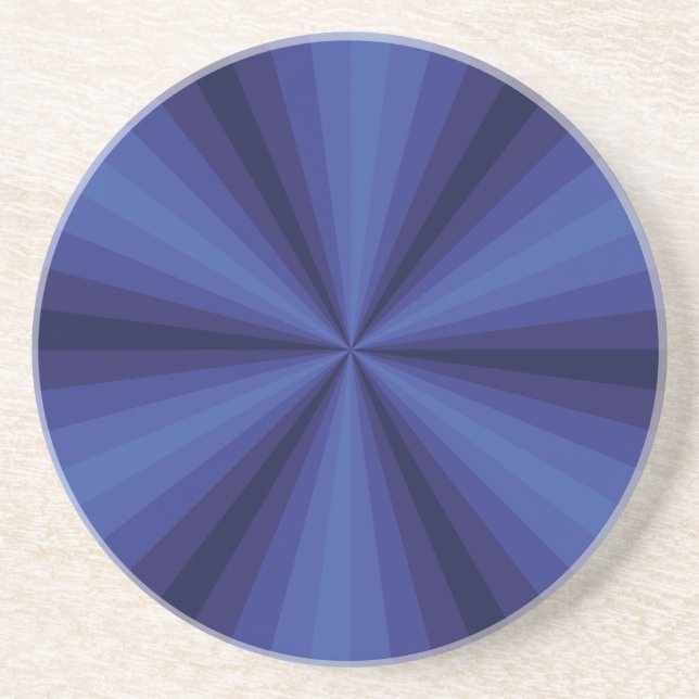 Optische Illusion Blauer Untersetzer (Vorne)