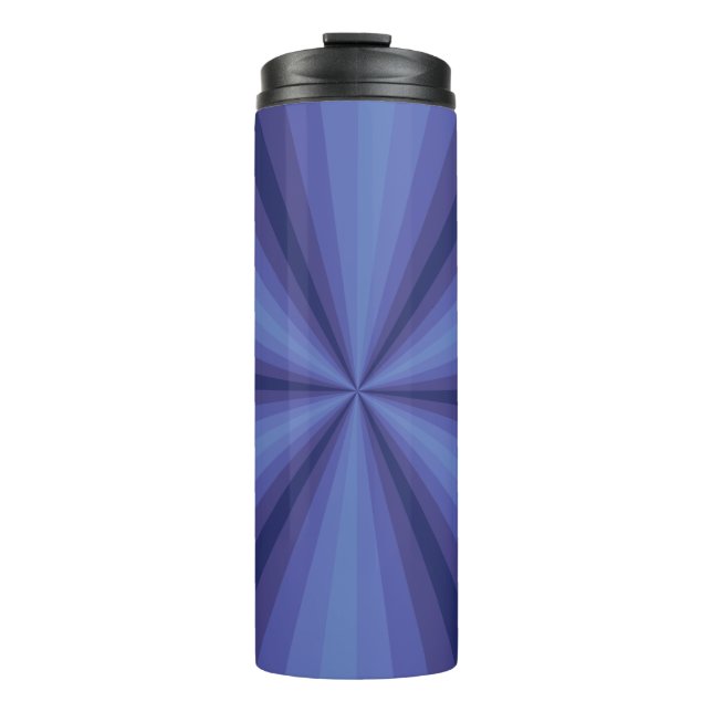 Optische Illusion Blauer Wärmespeicher Thermosbecher (Vorderseite)