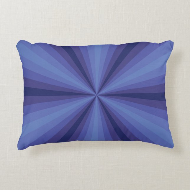 Optische Illusion Blaues akzentuiertes Kissen (Vorderseite)