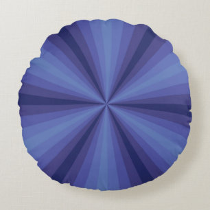 optische Illusion Blaues Rundkissen Rundes Kissen