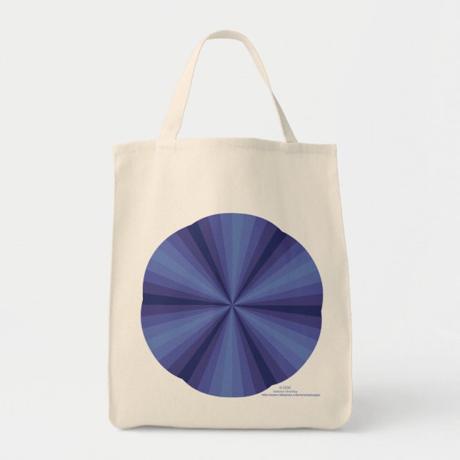 Optische Illusion Blue Tote Bag Tragetasche (Vorne)