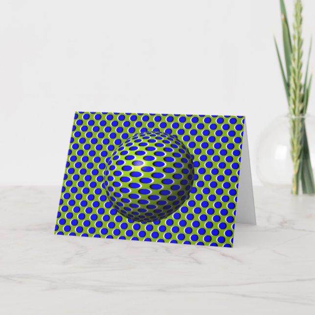 Optische Illusion der blauen Sphäre Karte (Vorderseite)