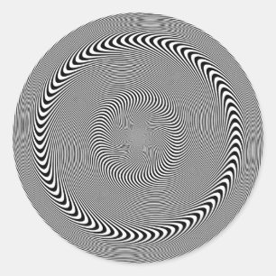 Optische Illusion - Die Hypnose wurde einfach gema Runder Aufkleber