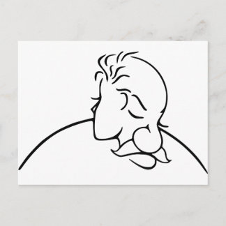 Optische Illusion eines alten Mannes oder einer ju Postkarte