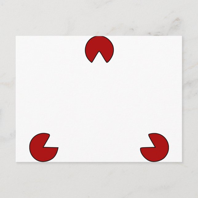 Optische Illusion eines unsichtbaren Dreiecks Postkarte (Vorderseite)