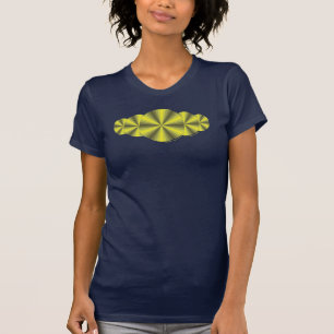 Optische Illusion Gelbes dunkles Shirt der Frauen