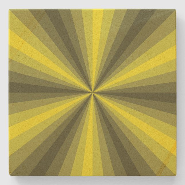 Optische Illusion Gelbstein-Untersetzer Steinuntersetzer (Vorderseite)