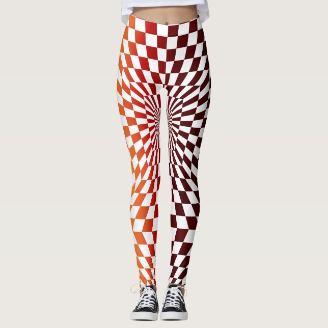 Optische Illusion Geometrischer Künstlerischer Sti Leggings (Vorderseite)