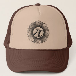 Optische Illusion Geometrisches Pi-Symbol auf Truc Truckerkappe
