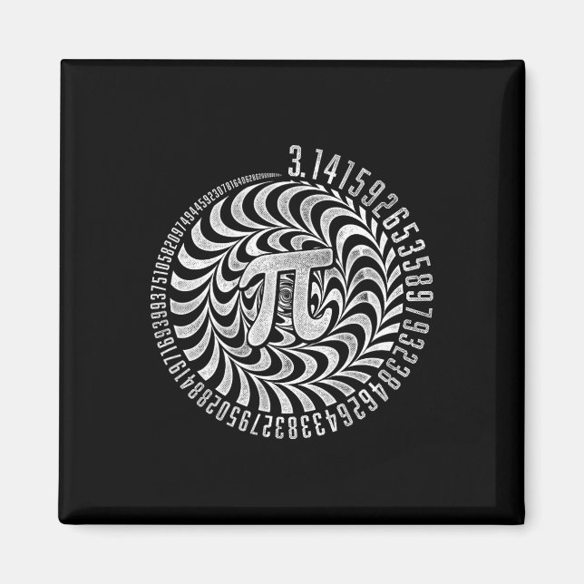 Optische Illusion Geometry Pi Math Science Stem 3. Magnet (Vorne)