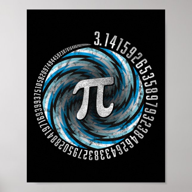 Optische Illusion Geometry Pi Math Science Stem 3. Poster (Vorne)
