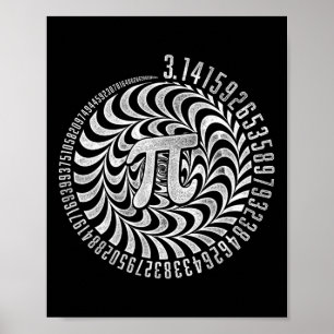 Optische Illusion Geometry Pi Math Science Stem 3. Poster